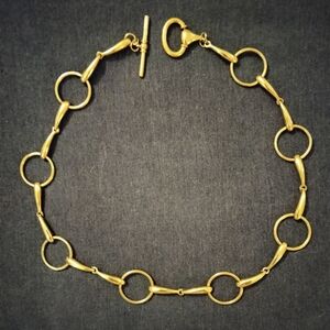 Chaps Gold-Tone Circle Link Necklace